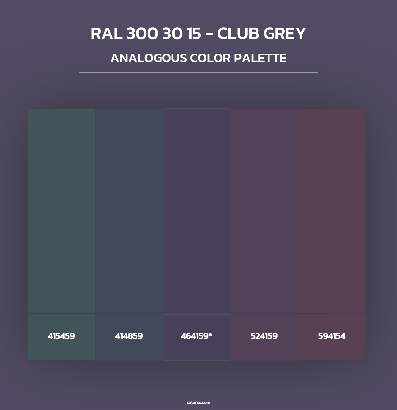 RAL 300 30 15 - Club Grey - Analogous Color Palette