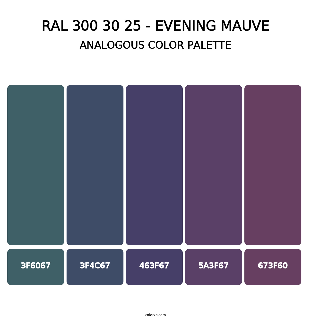 RAL 300 30 25 - Evening Mauve - Analogous Color Palette