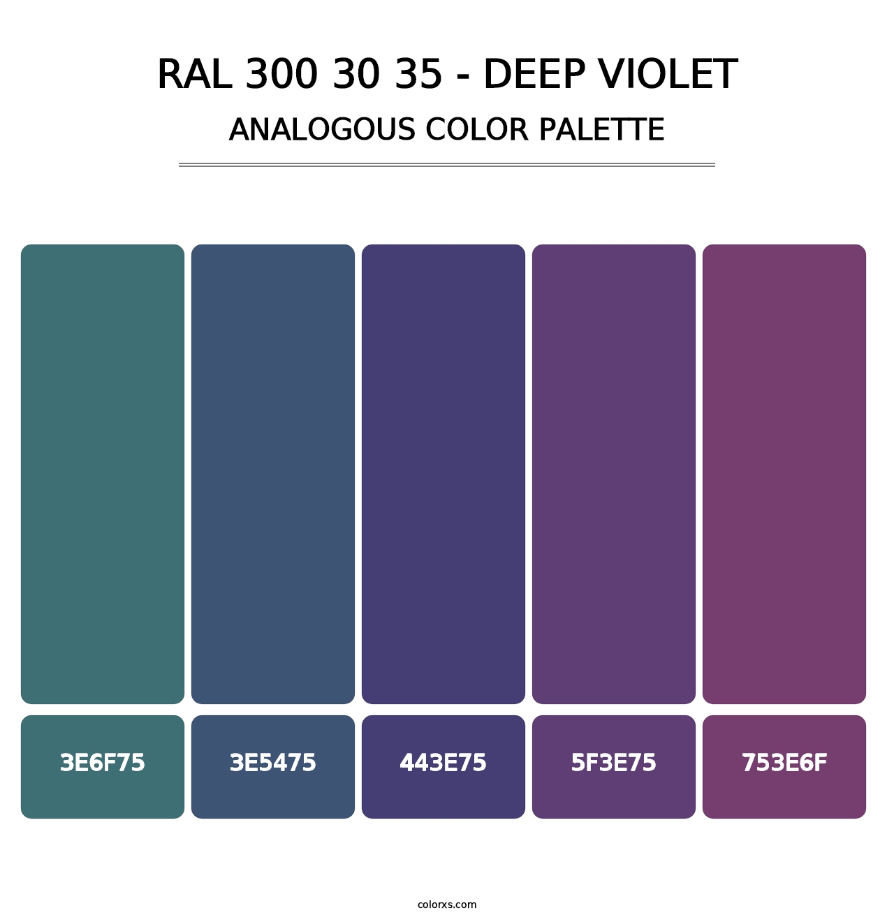 RAL 300 30 35 - Deep Violet - Analogous Color Palette
