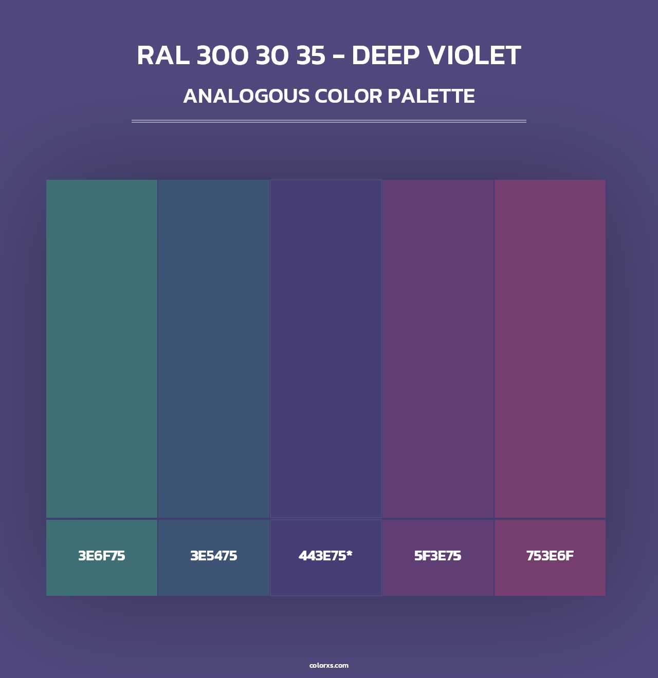RAL 300 30 35 - Deep Violet - Analogous Color Palette