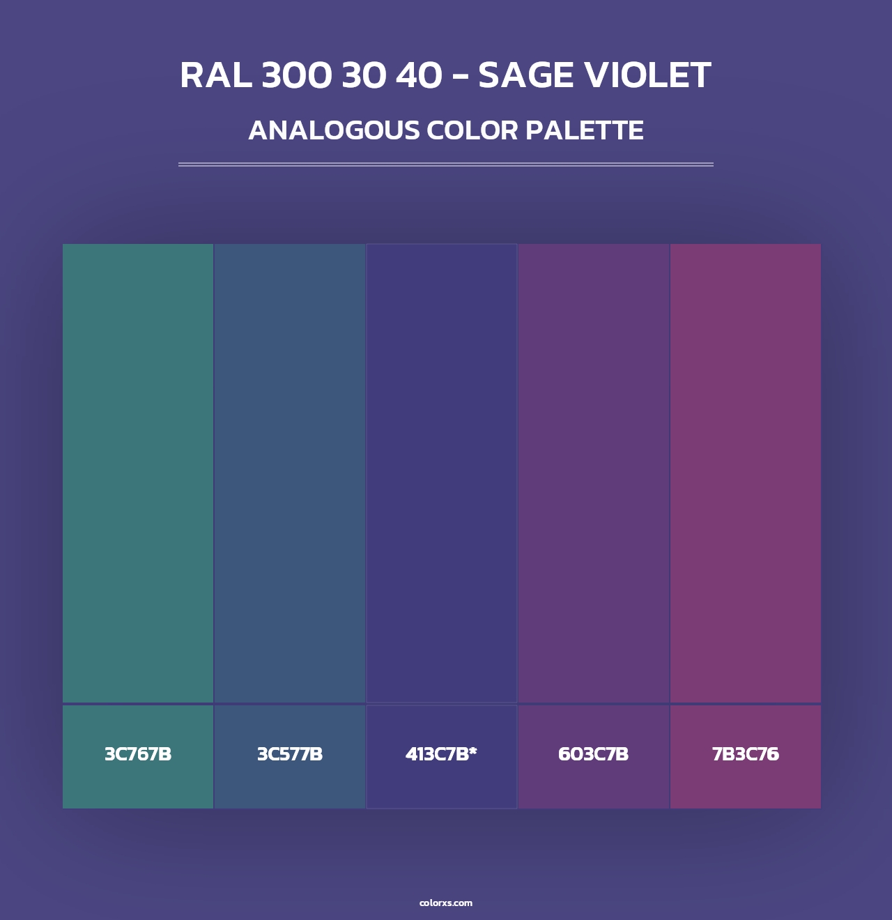 RAL 300 30 40 - Sage Violet - Analogous Color Palette