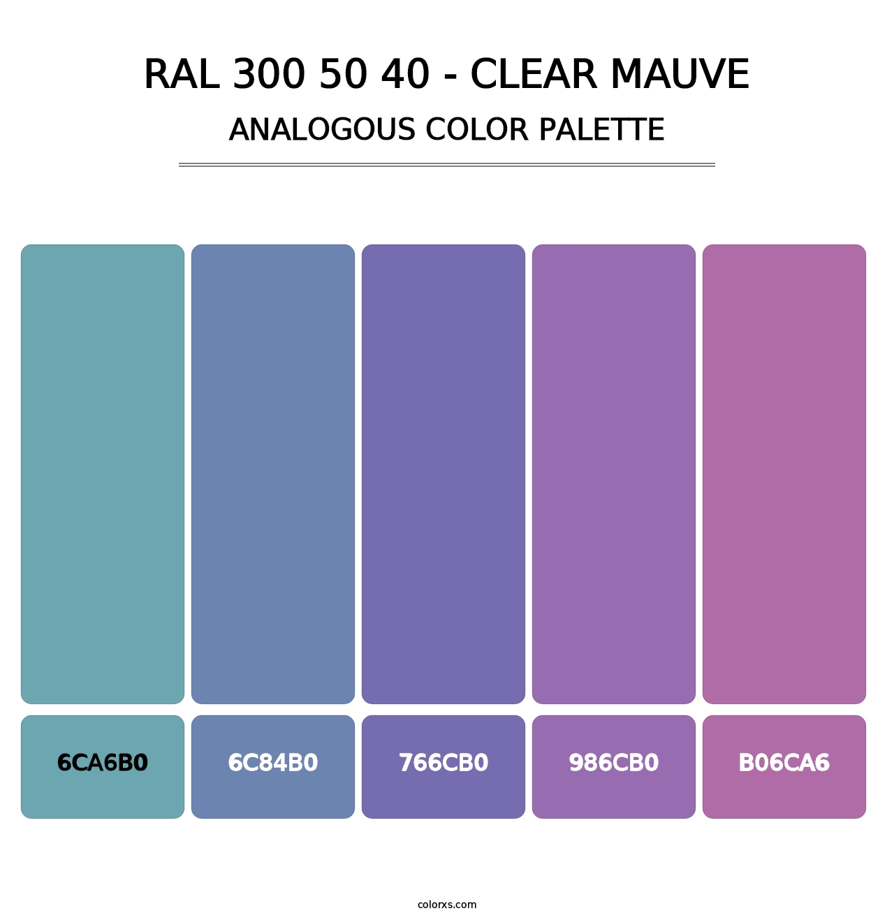 RAL 300 50 40 - Clear Mauve - Analogous Color Palette