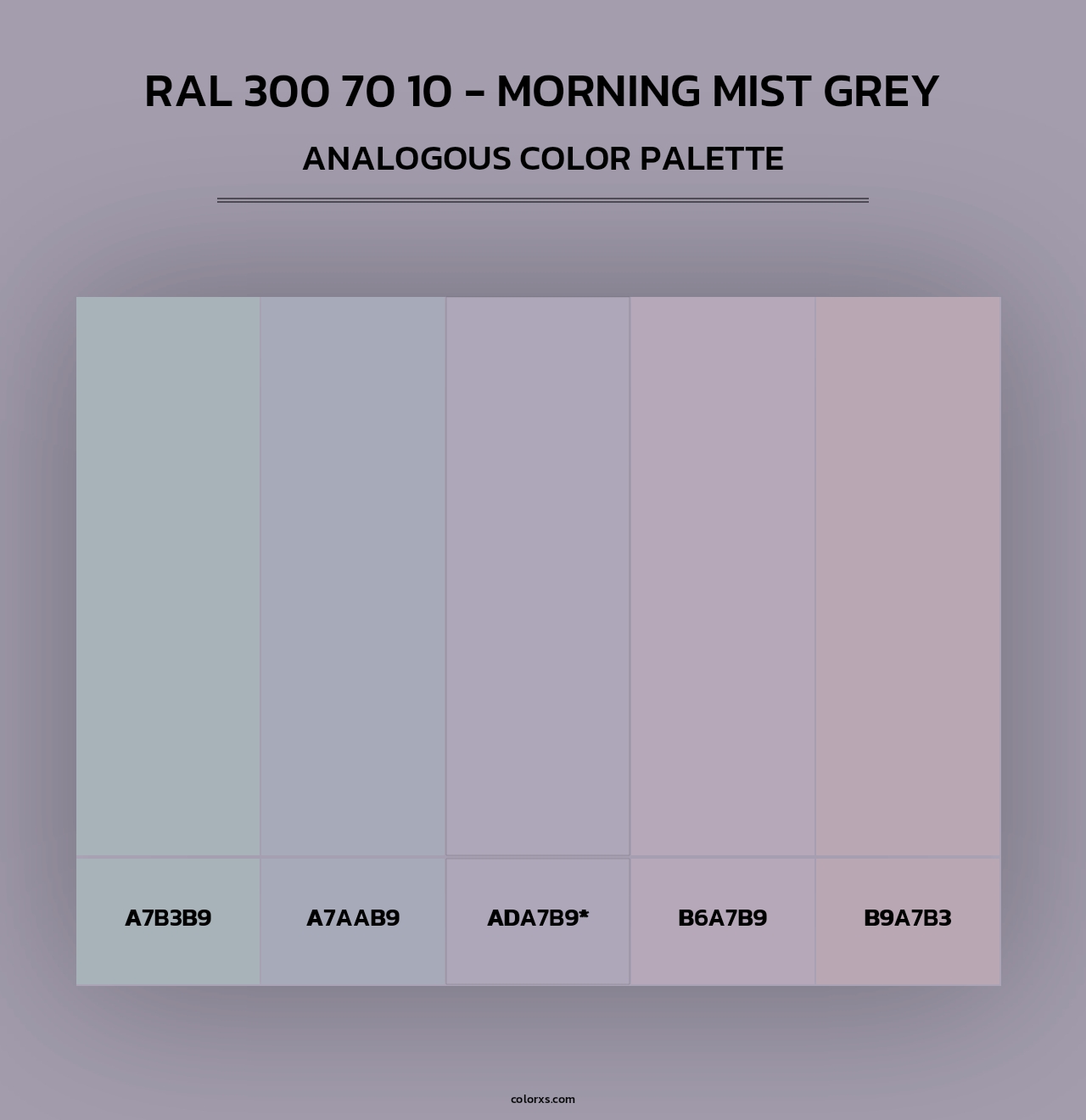 RAL 300 70 10 - Morning Mist Grey - Analogous Color Palette