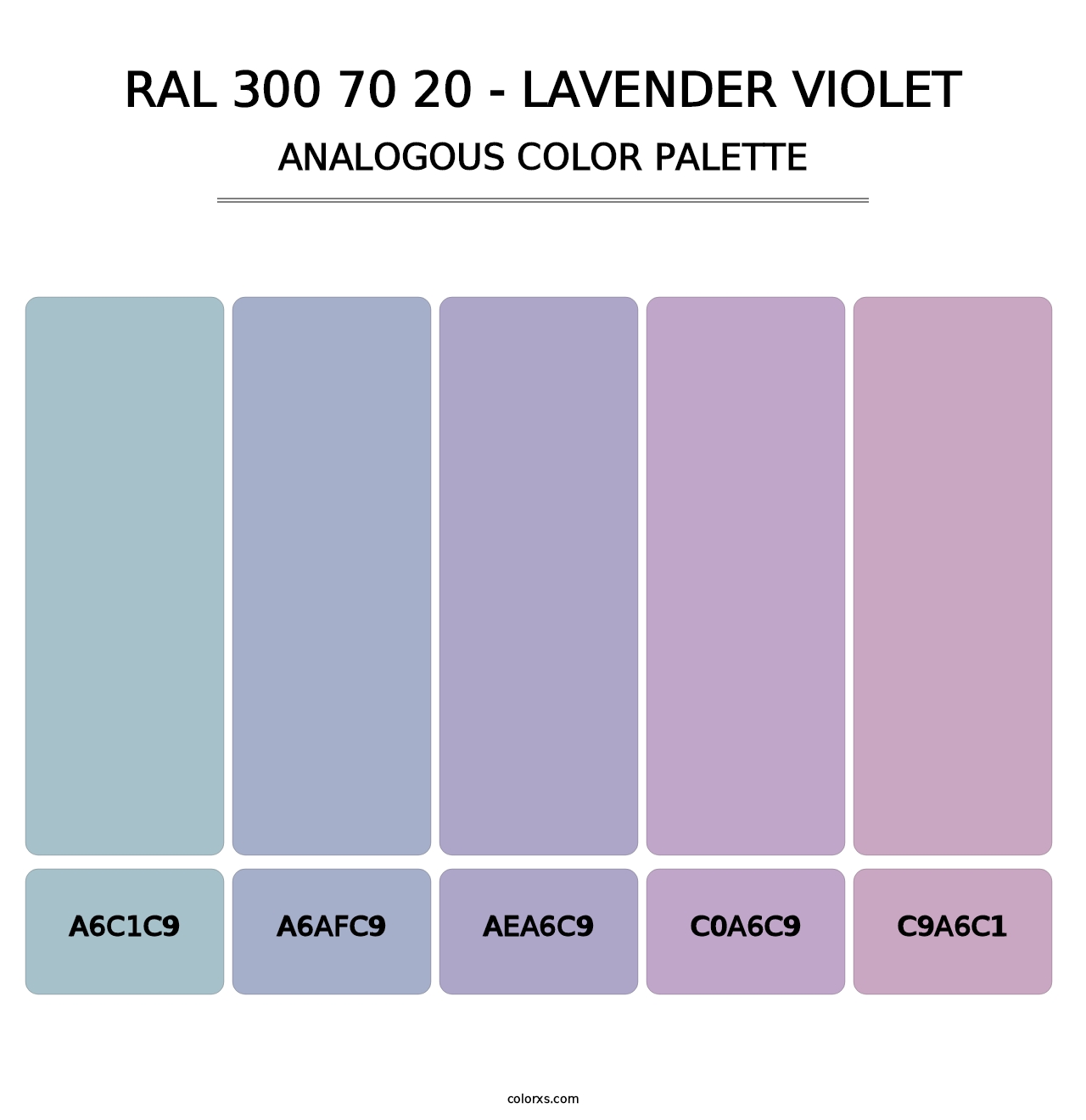 RAL 300 70 20 - Lavender Violet - Analogous Color Palette