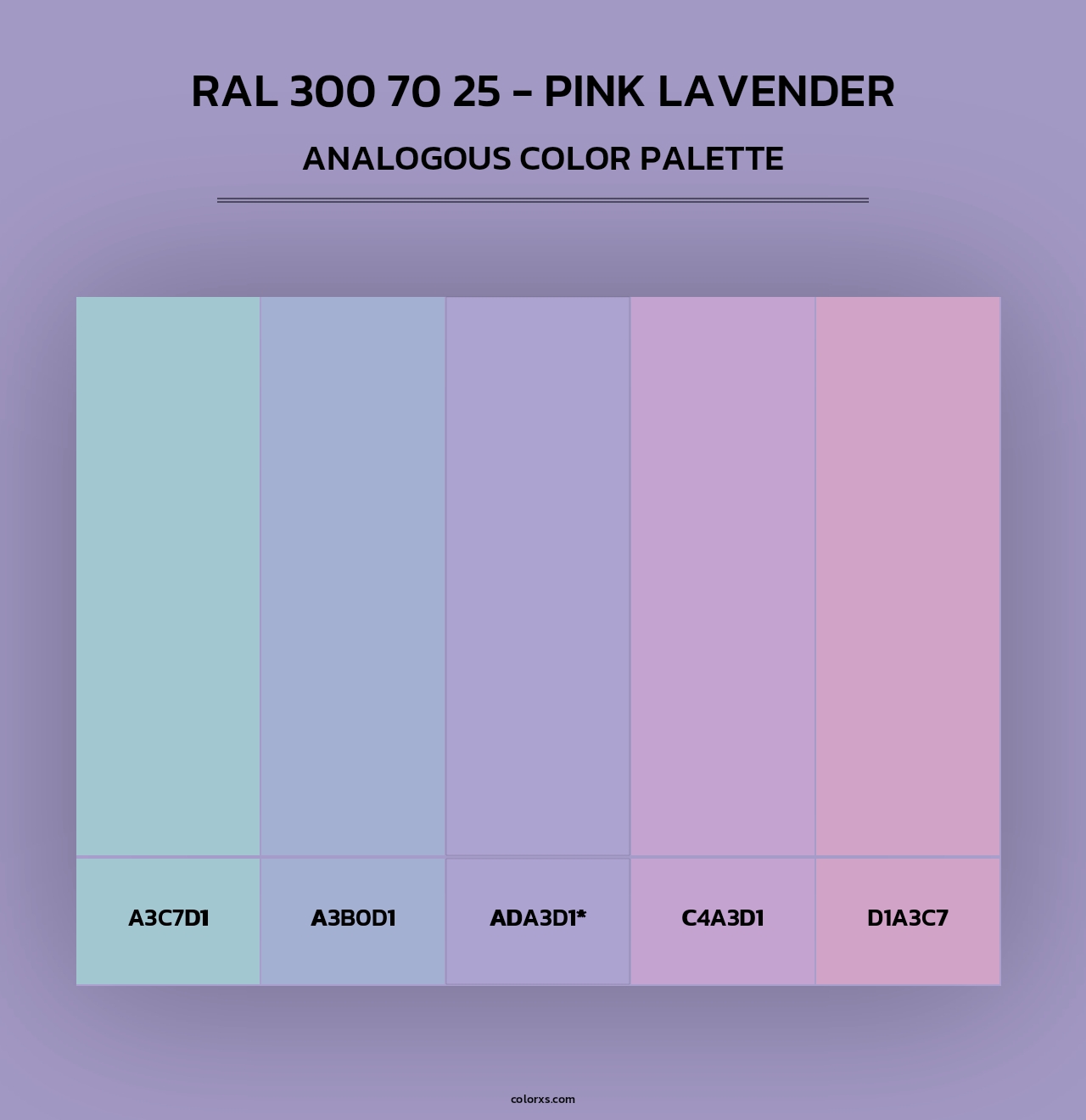 RAL 300 70 25 - Pink Lavender - Analogous Color Palette