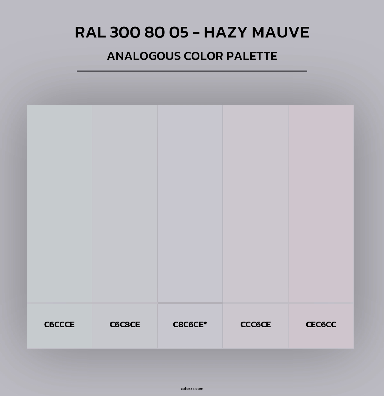 RAL 300 80 05 - Hazy Mauve - Analogous Color Palette