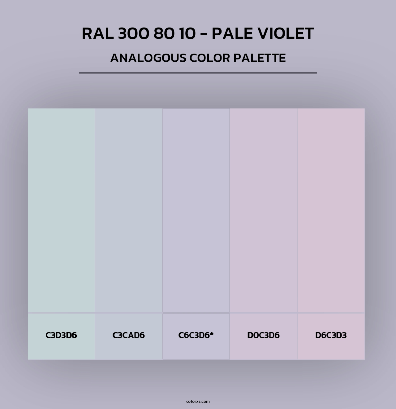 RAL 300 80 10 - Pale Violet - Analogous Color Palette