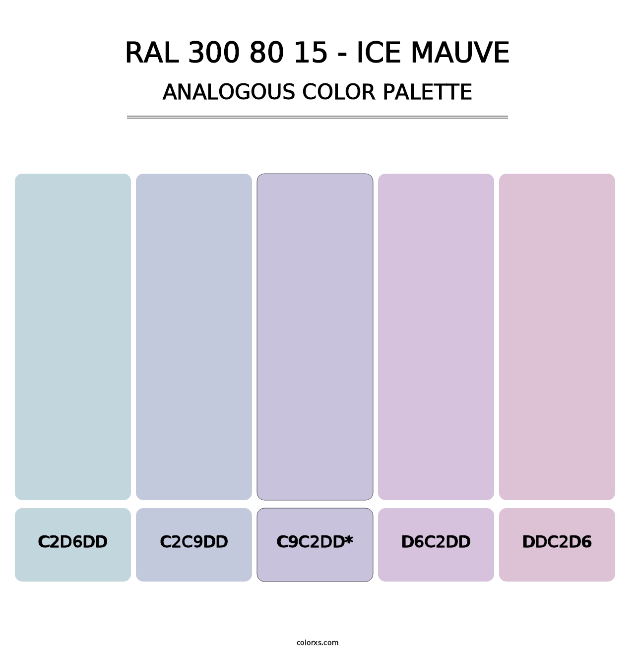 RAL 300 80 15 - Ice Mauve - Analogous Color Palette