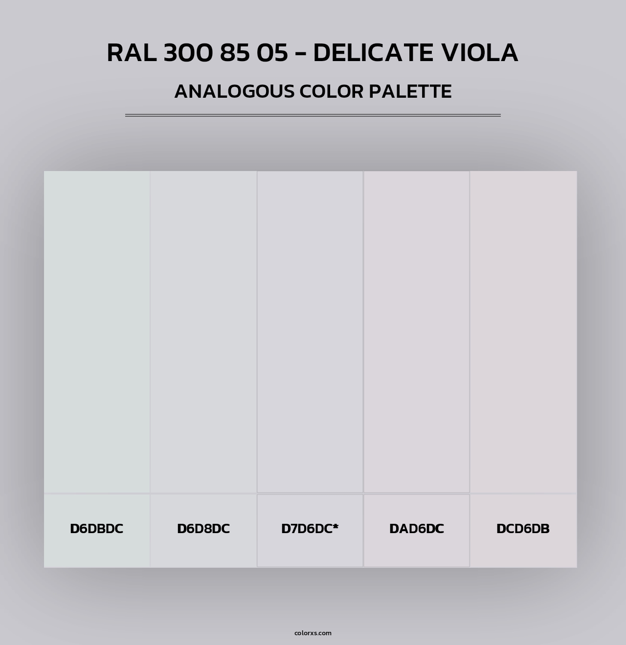 RAL 300 85 05 - Delicate Viola - Analogous Color Palette