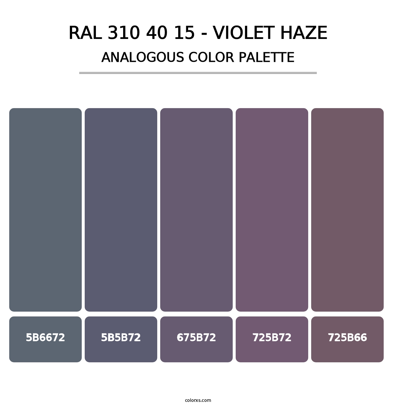 RAL 310 40 15 - Violet Haze - Analogous Color Palette