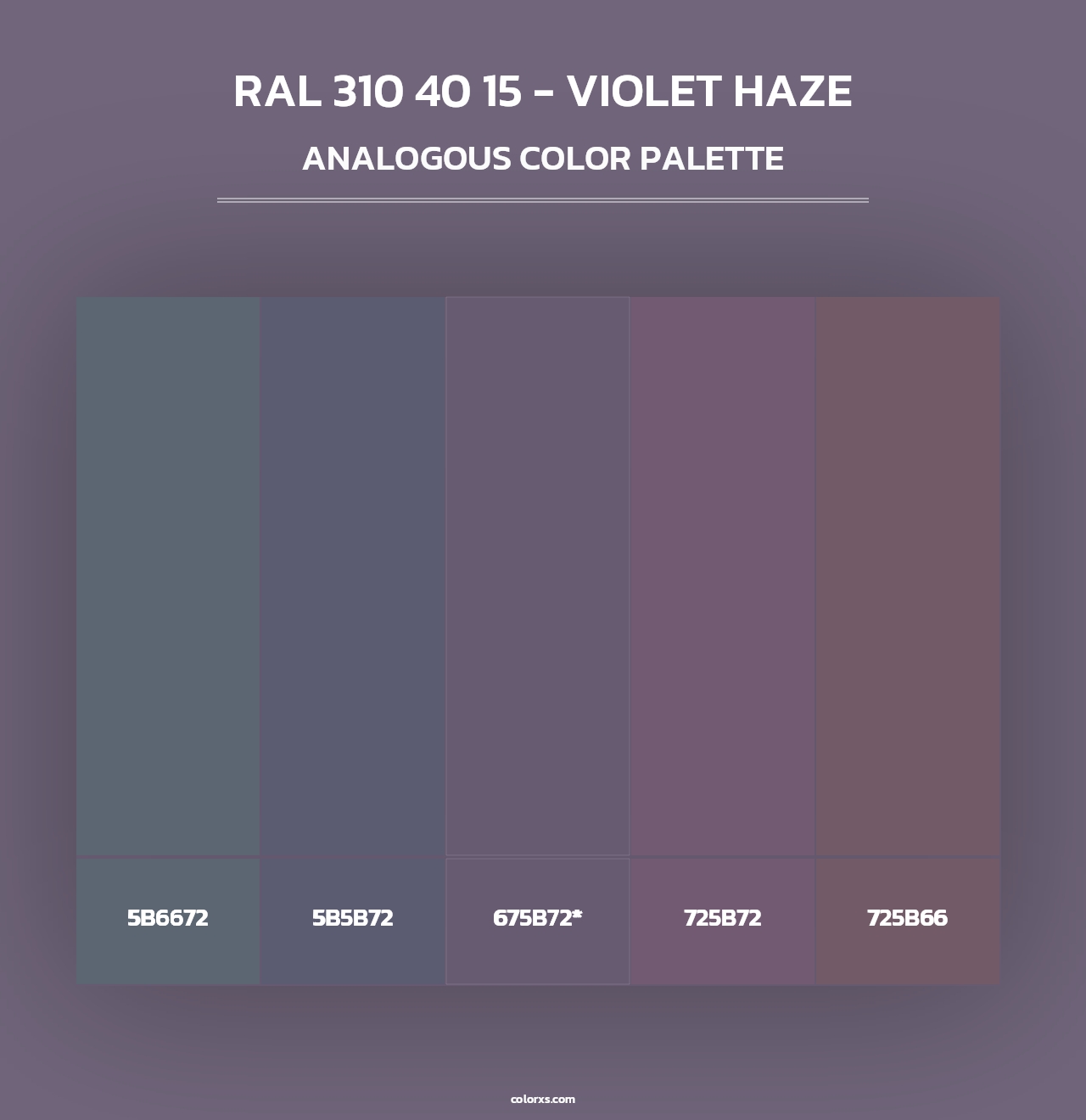 RAL 310 40 15 - Violet Haze - Analogous Color Palette