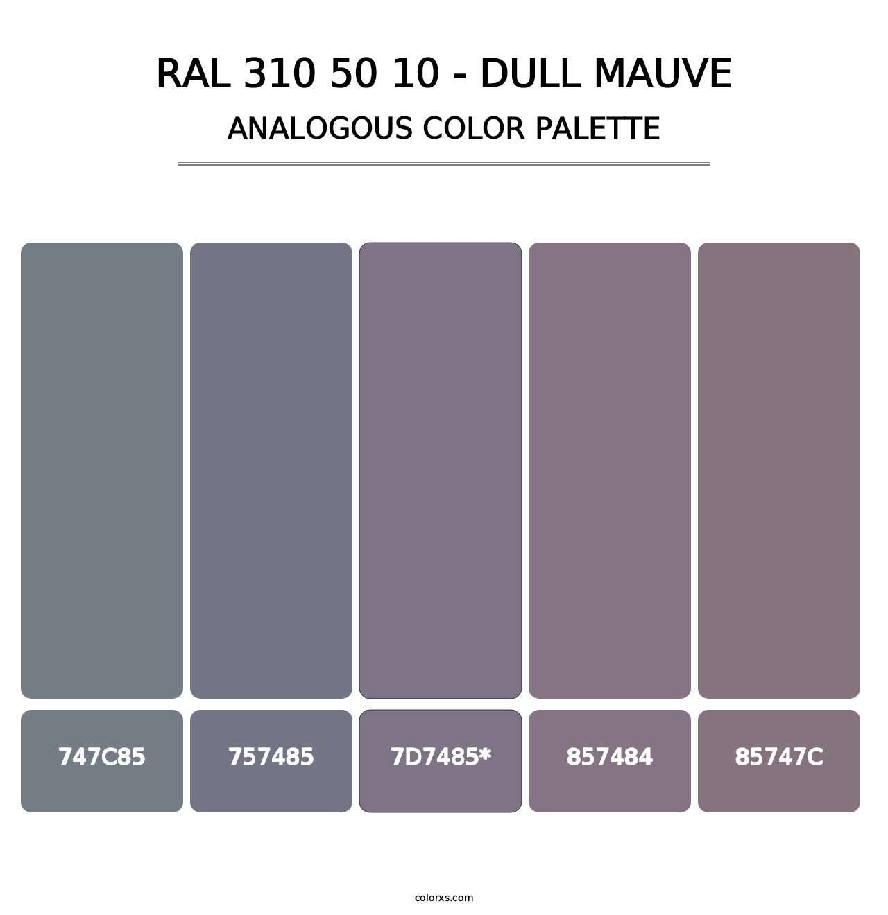 RAL 310 50 10 - Dull Mauve - Analogous Color Palette