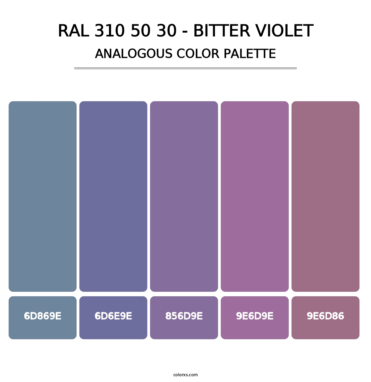 RAL 310 50 30 - Bitter Violet - Analogous Color Palette