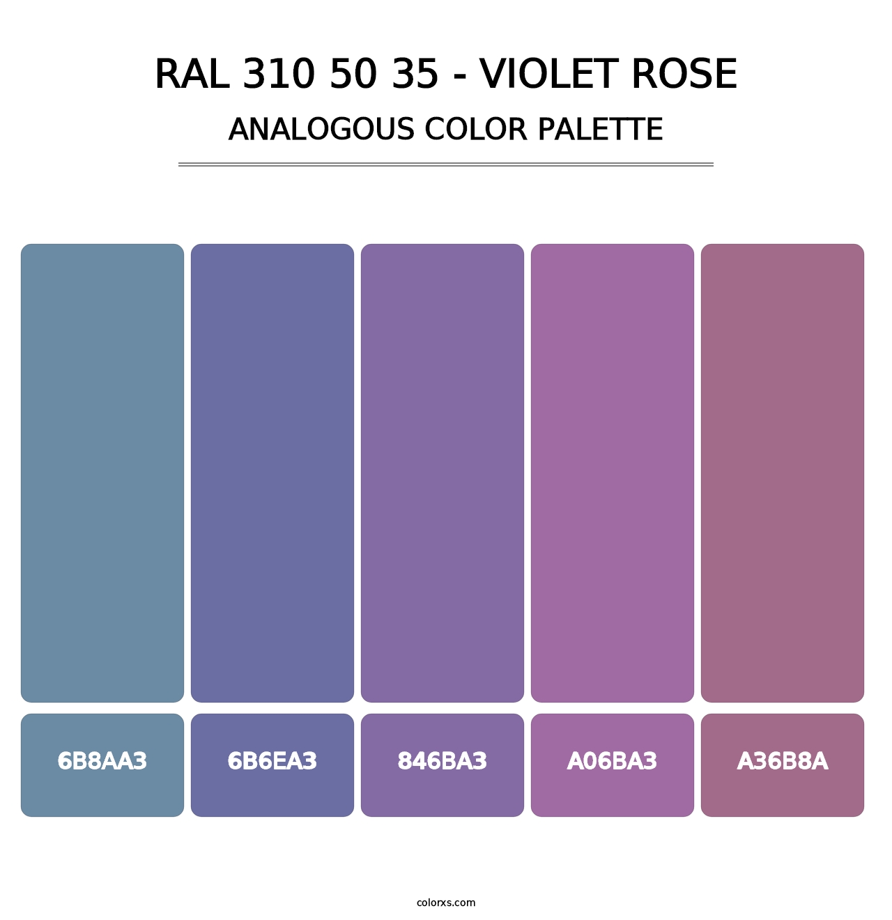 RAL 310 50 35 - Violet Rose - Analogous Color Palette