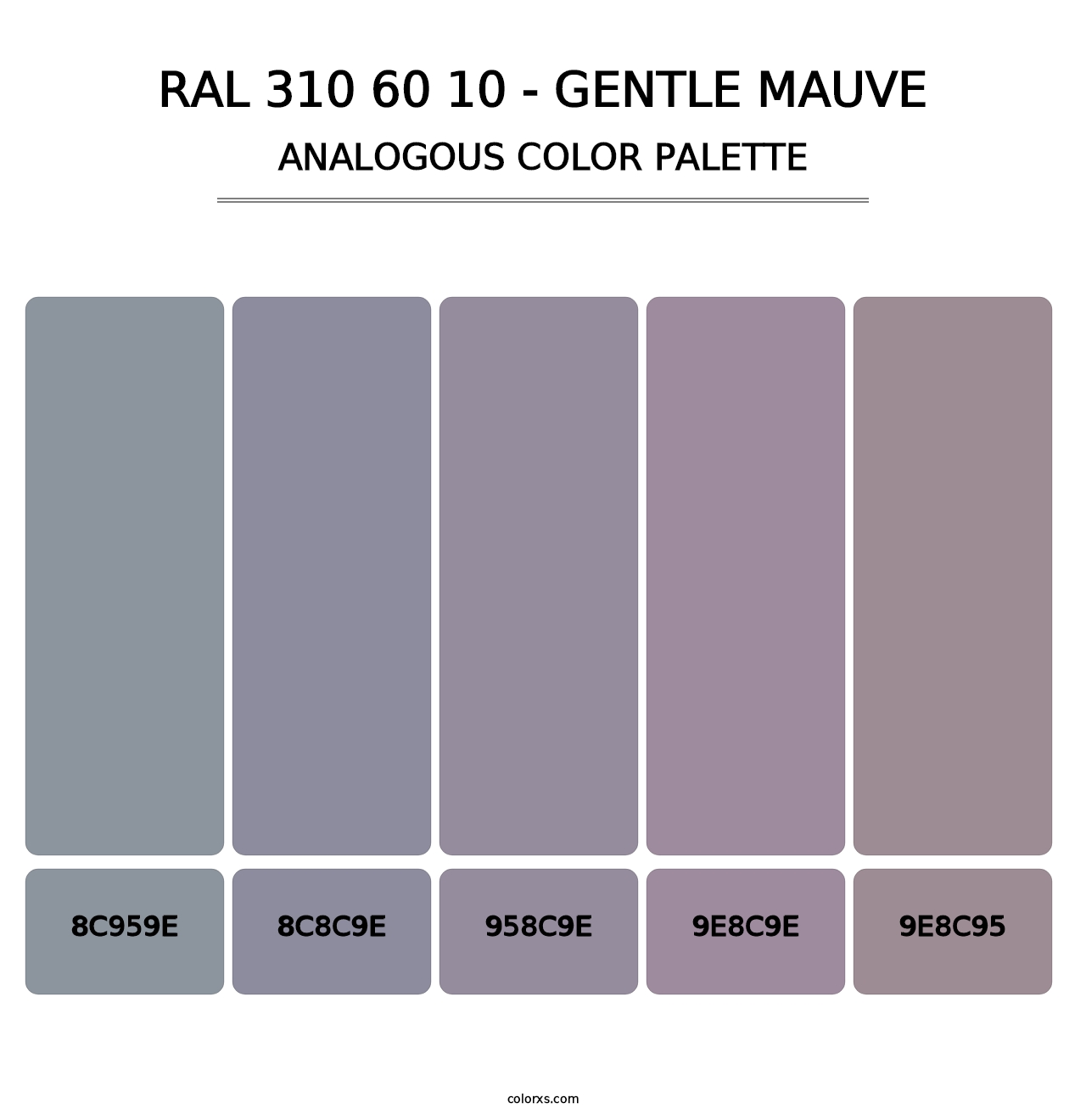 RAL 310 60 10 - Gentle Mauve - Analogous Color Palette