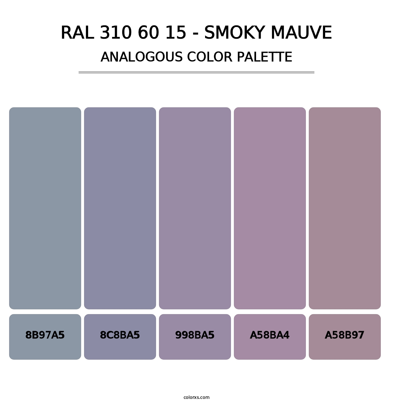 RAL 310 60 15 - Smoky Mauve - Analogous Color Palette