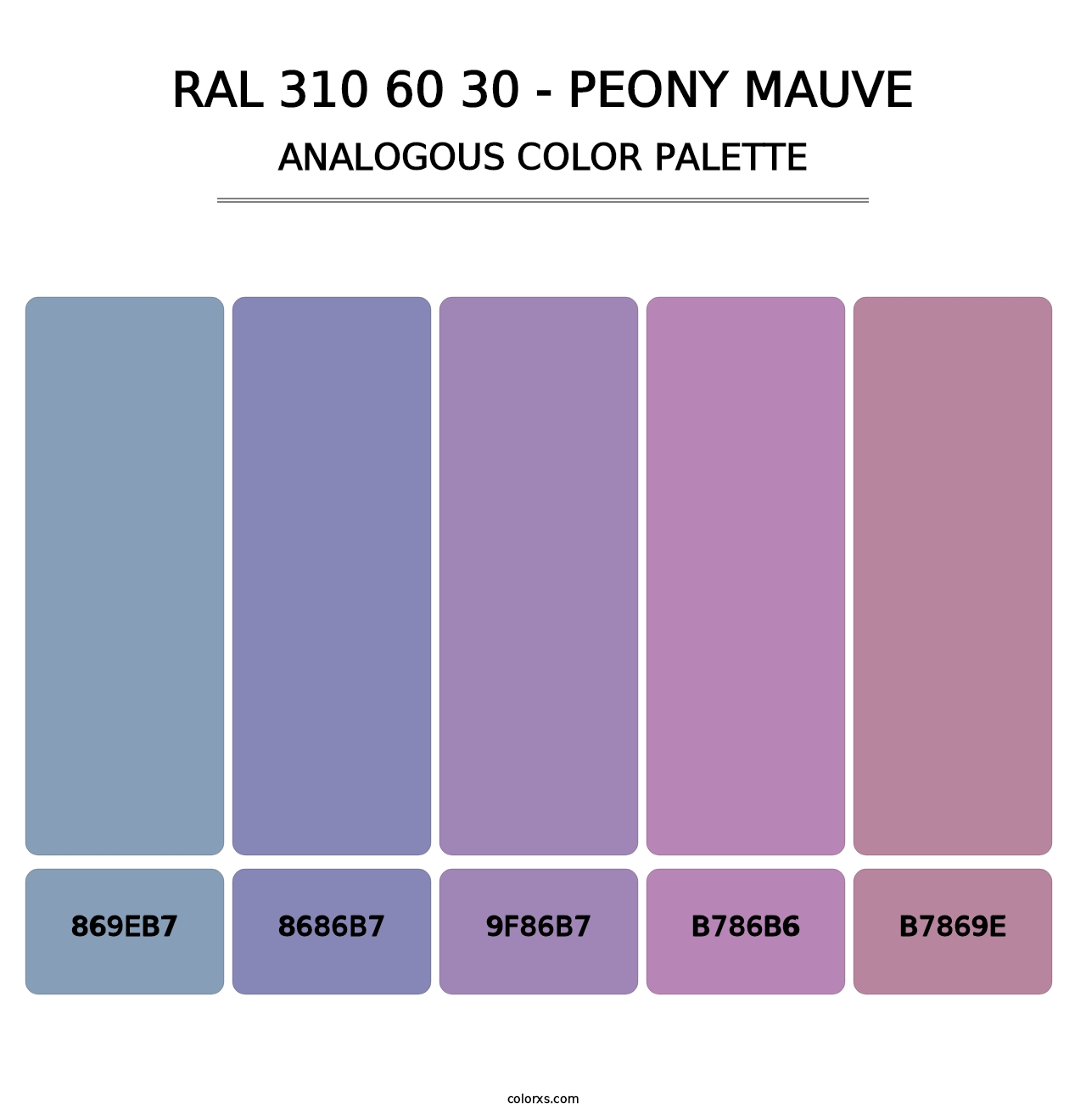 RAL 310 60 30 - Peony Mauve - Analogous Color Palette
