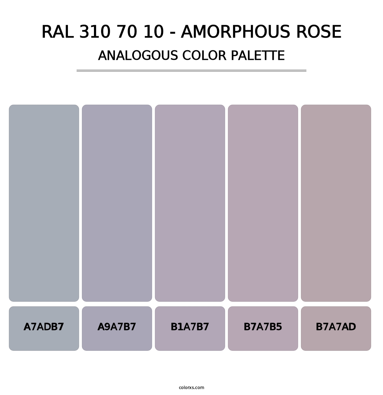 RAL 310 70 10 - Amorphous Rose - Analogous Color Palette