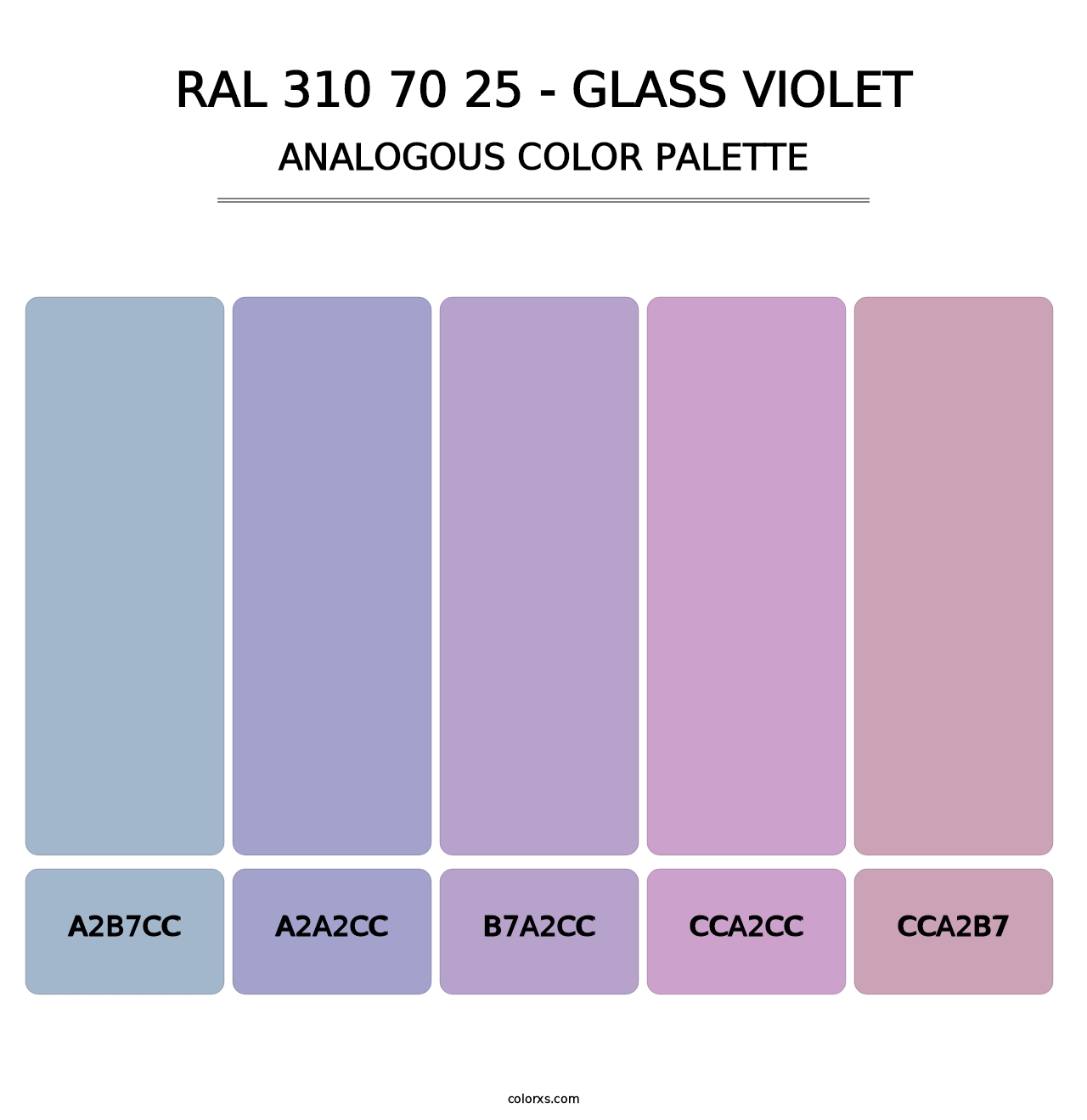 RAL 310 70 25 - Glass Violet - Analogous Color Palette