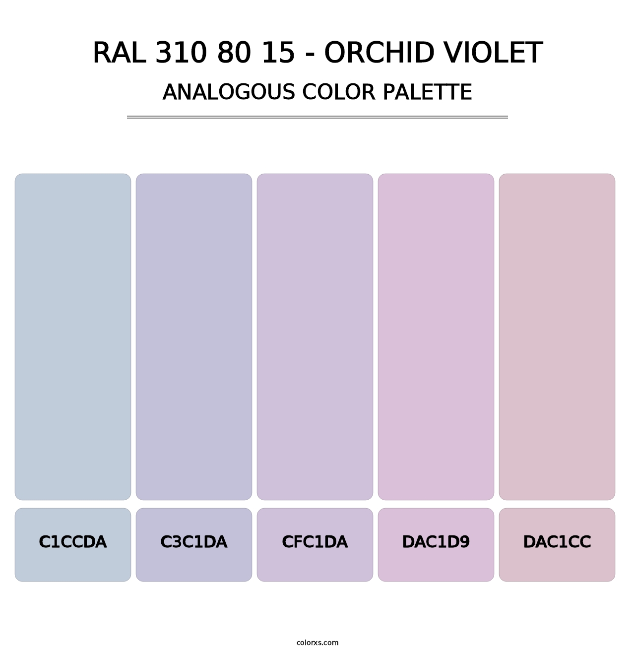 RAL 310 80 15 - Orchid Violet - Analogous Color Palette