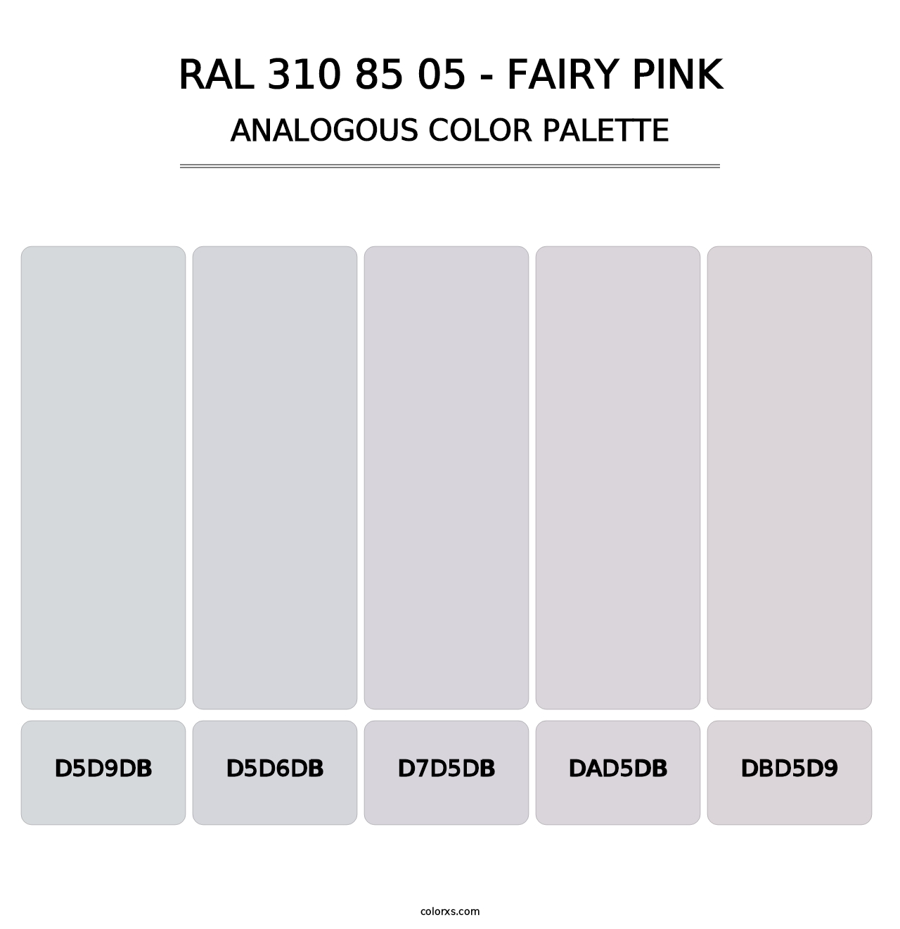 RAL 310 85 05 - Fairy Pink - Analogous Color Palette