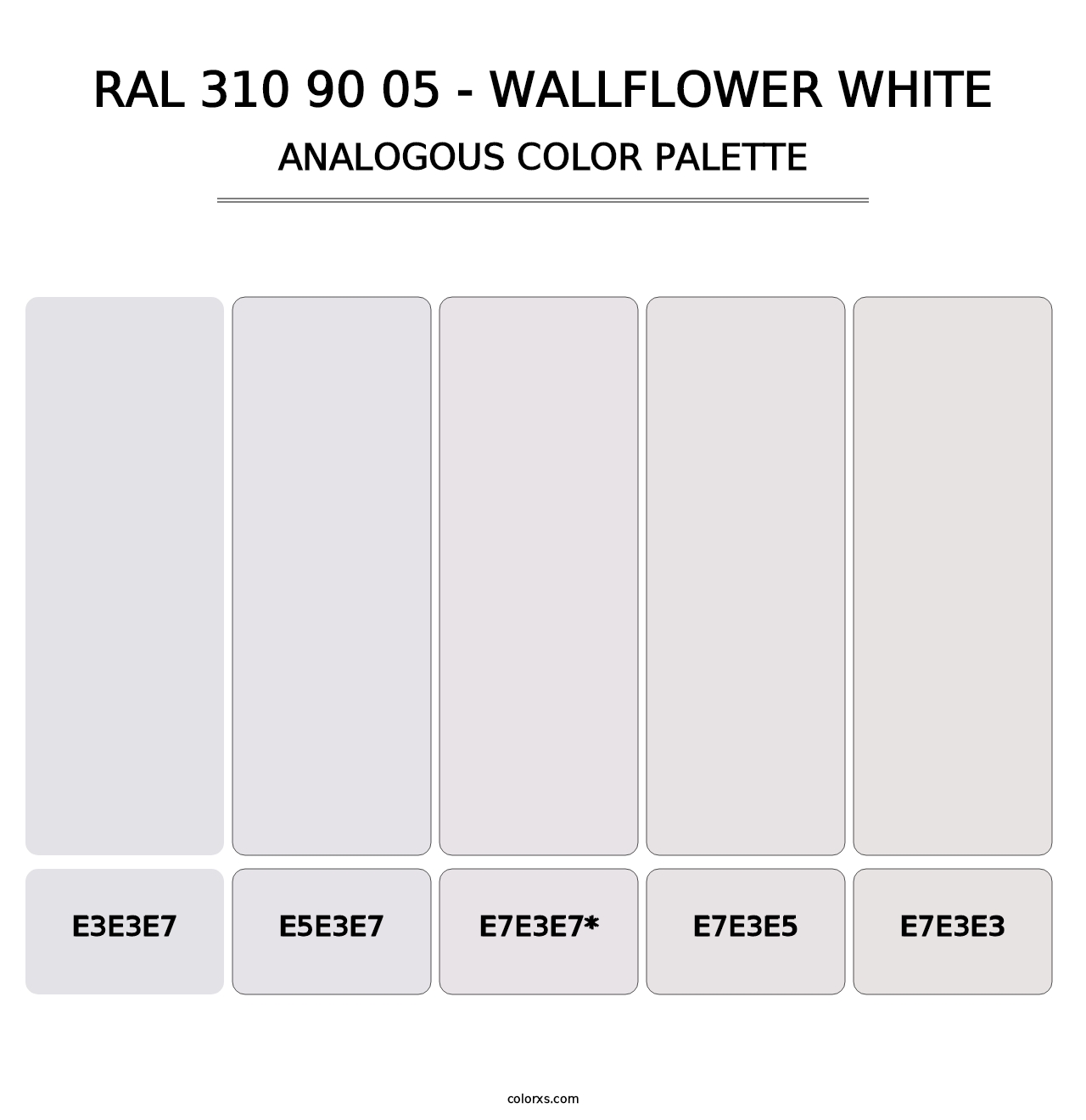 RAL 310 90 05 - Wallflower White - Analogous Color Palette
