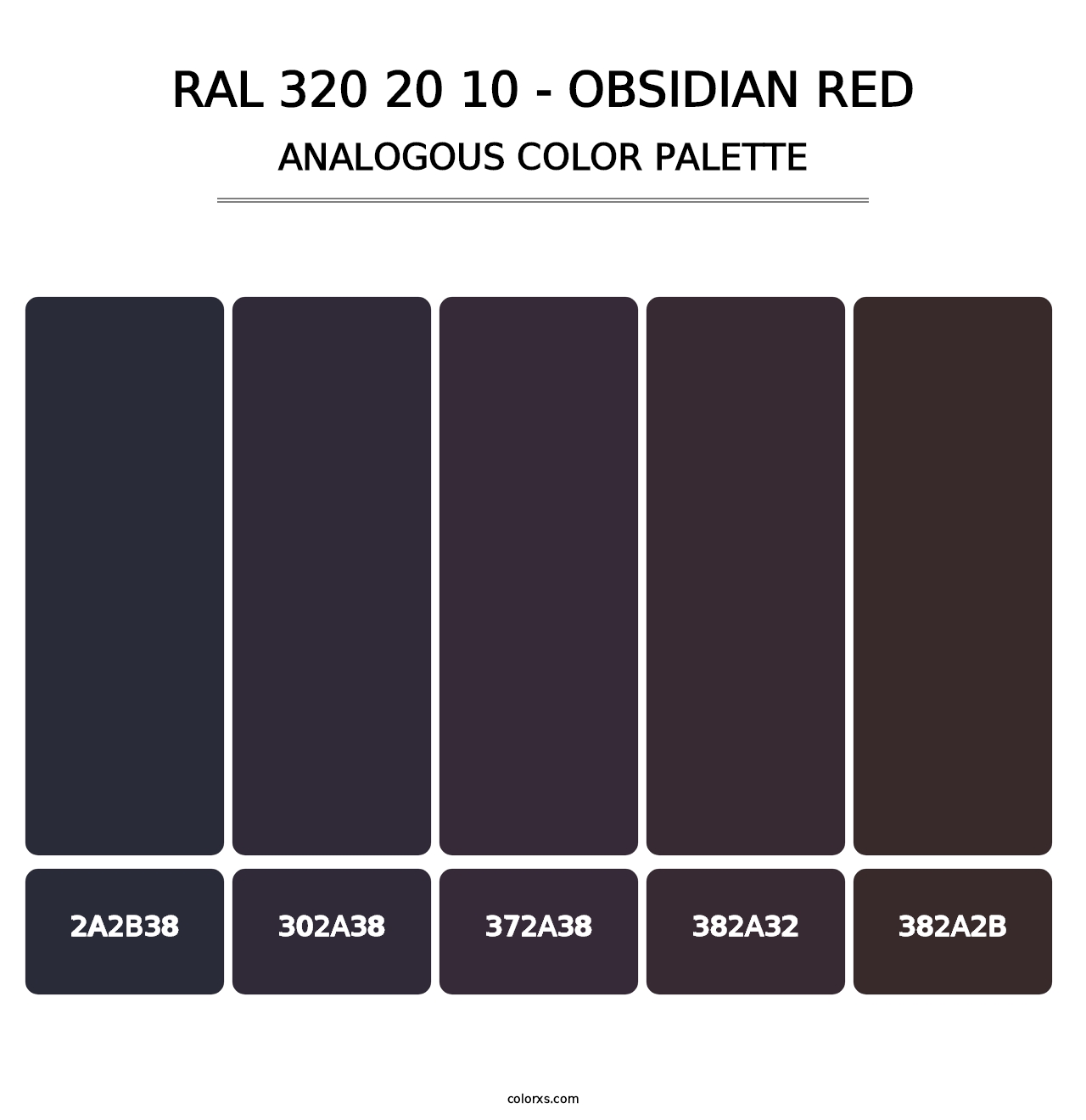RAL 320 20 10 - Obsidian Red - Analogous Color Palette
