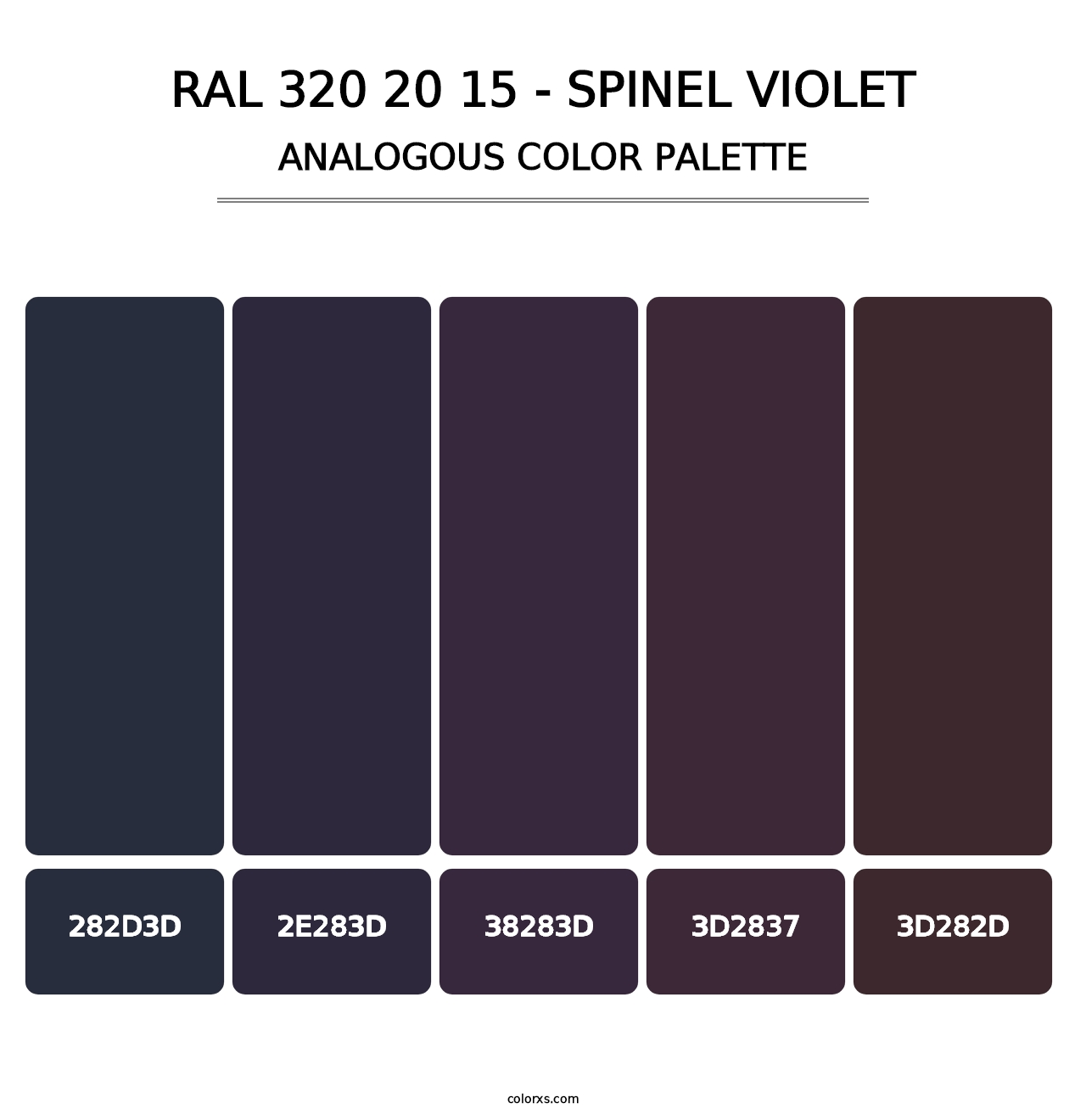 RAL 320 20 15 - Spinel Violet - Analogous Color Palette