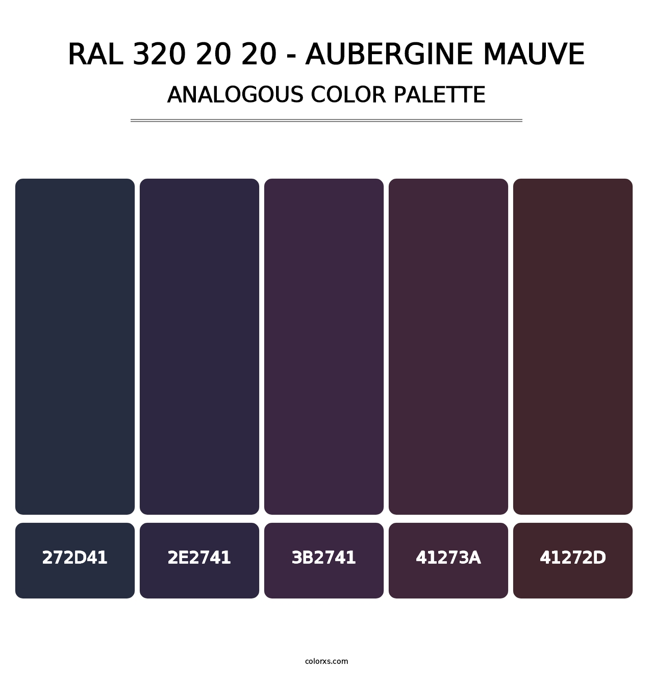 RAL 320 20 20 - Aubergine Mauve - Analogous Color Palette