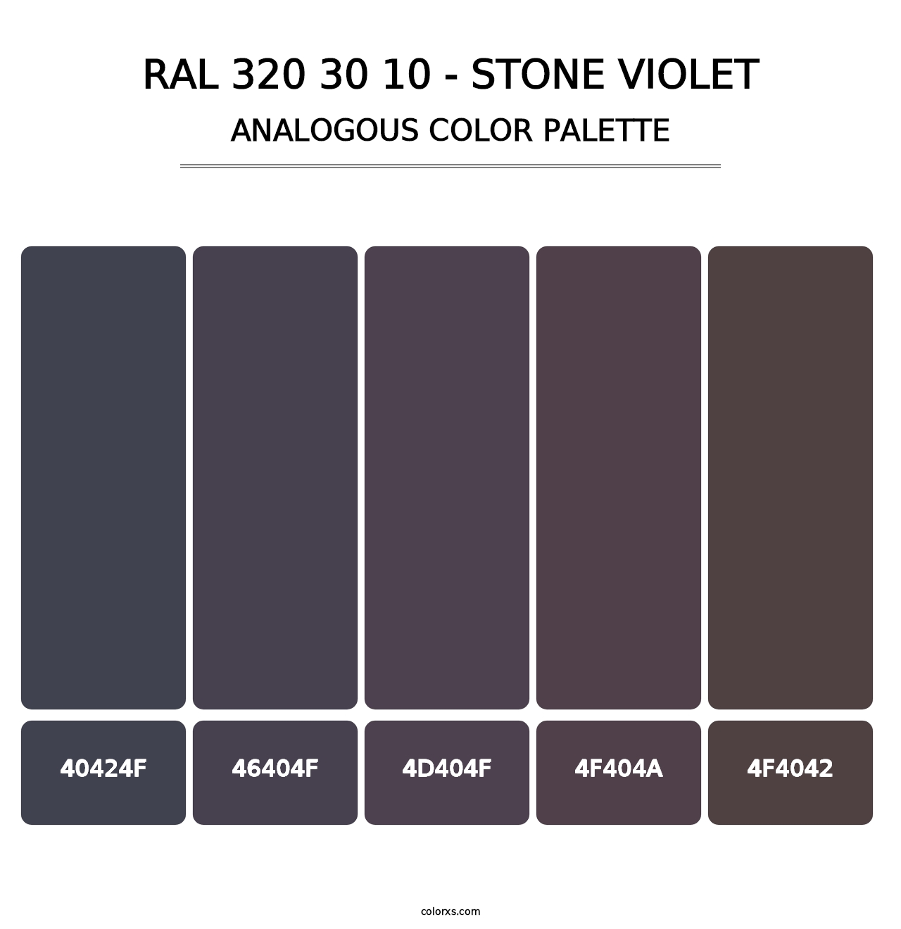 RAL 320 30 10 - Stone Violet - Analogous Color Palette