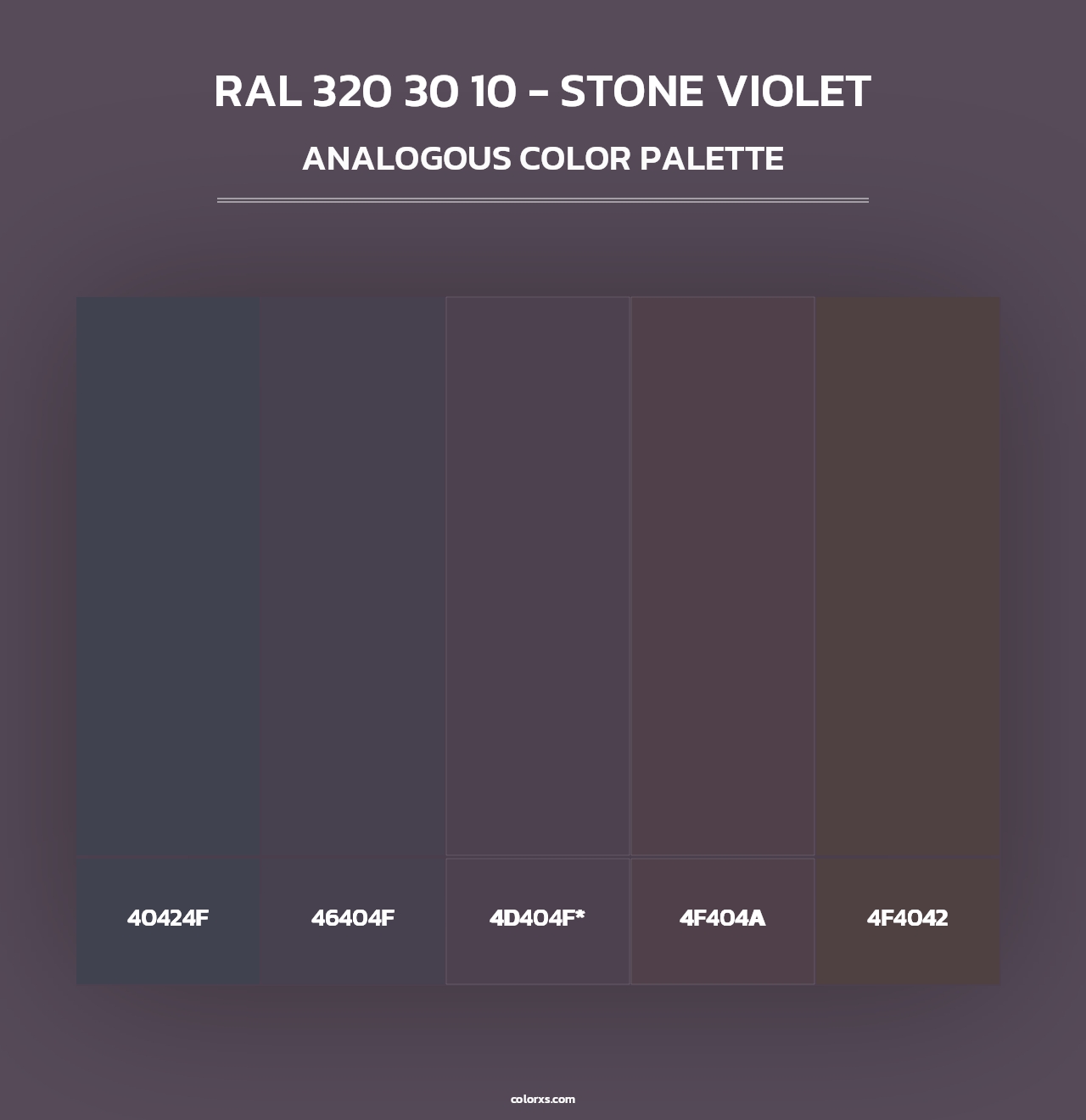 RAL 320 30 10 - Stone Violet - Analogous Color Palette