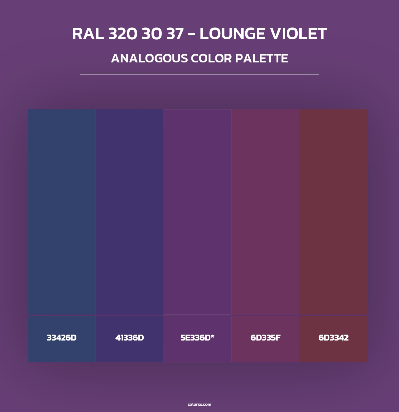 RAL 320 30 37 - Lounge Violet - Analogous Color Palette
