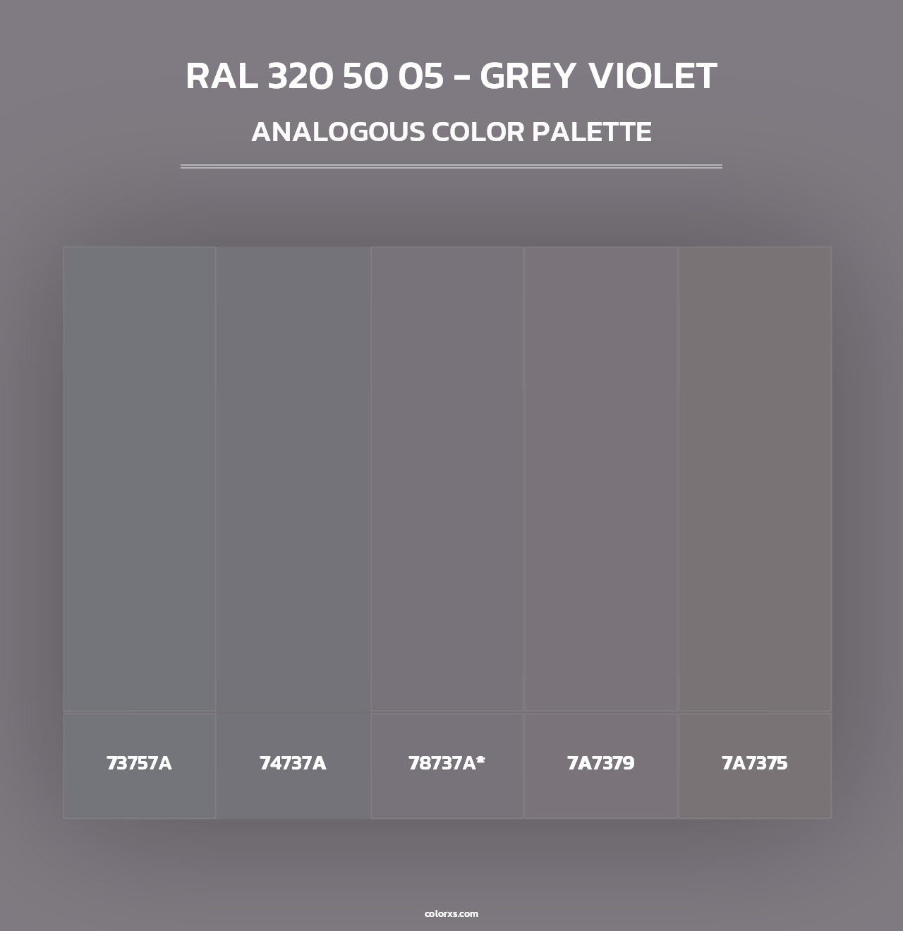 RAL 320 50 05 - Grey Violet - Analogous Color Palette