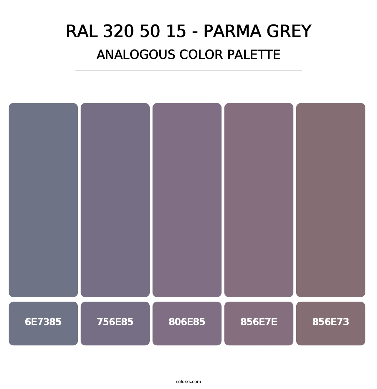 RAL 320 50 15 - Parma Grey - Analogous Color Palette