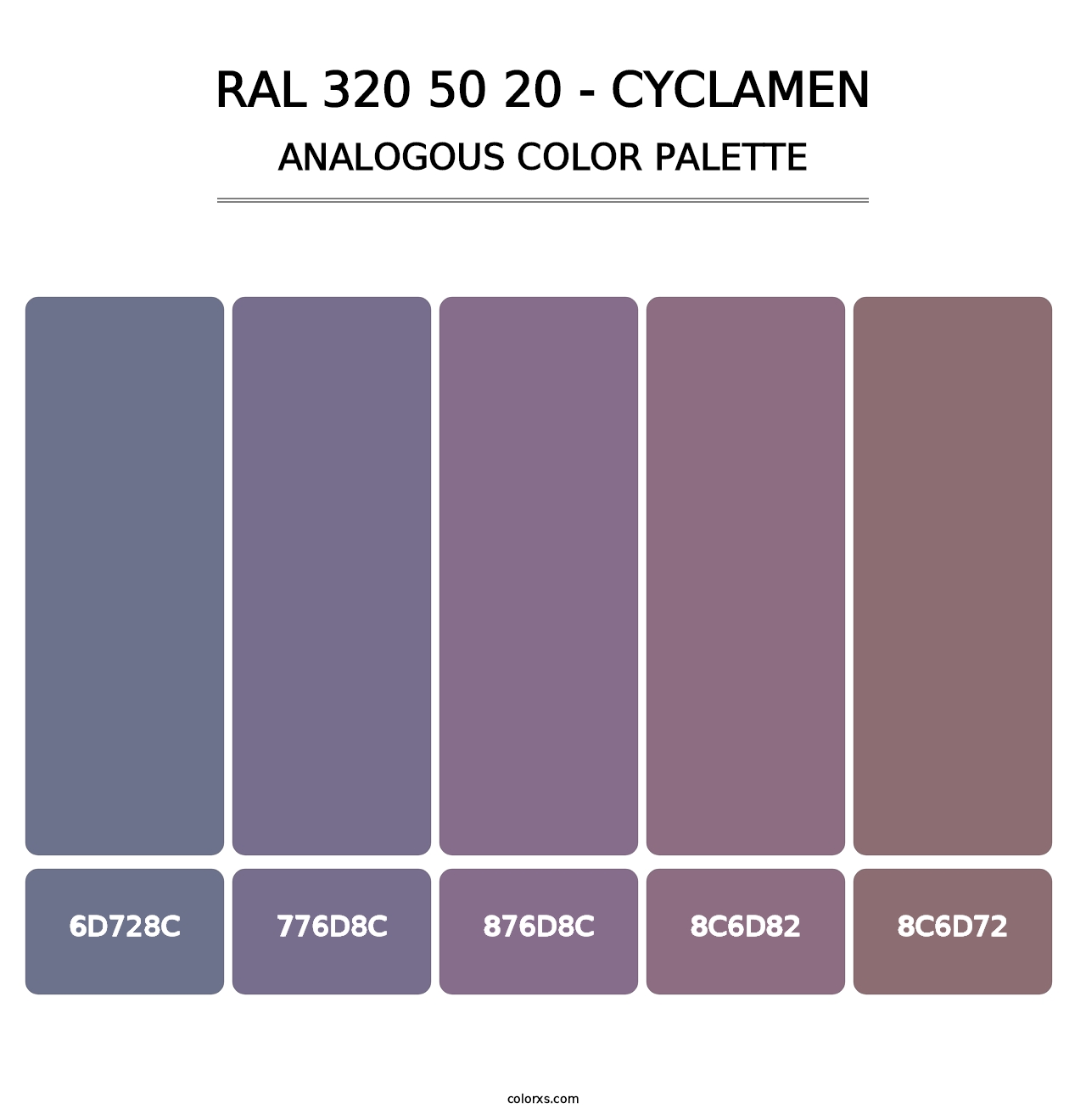 RAL 320 50 20 - Cyclamen - Analogous Color Palette