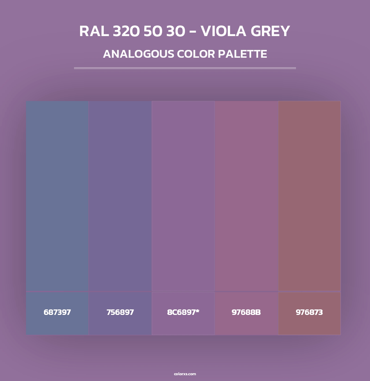 RAL 320 50 30 - Viola Grey - Analogous Color Palette