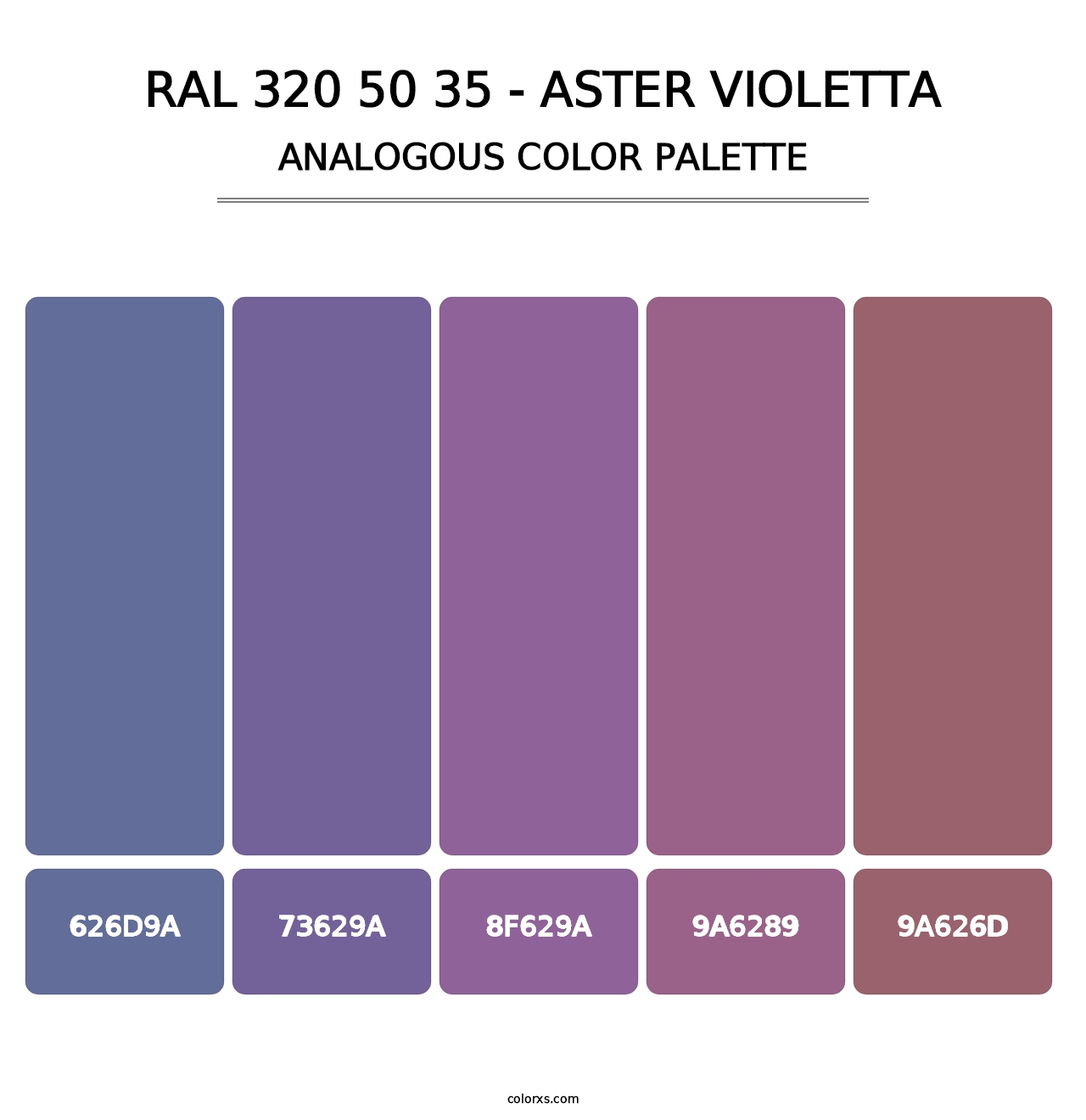 RAL 320 50 35 - Aster Violetta - Analogous Color Palette