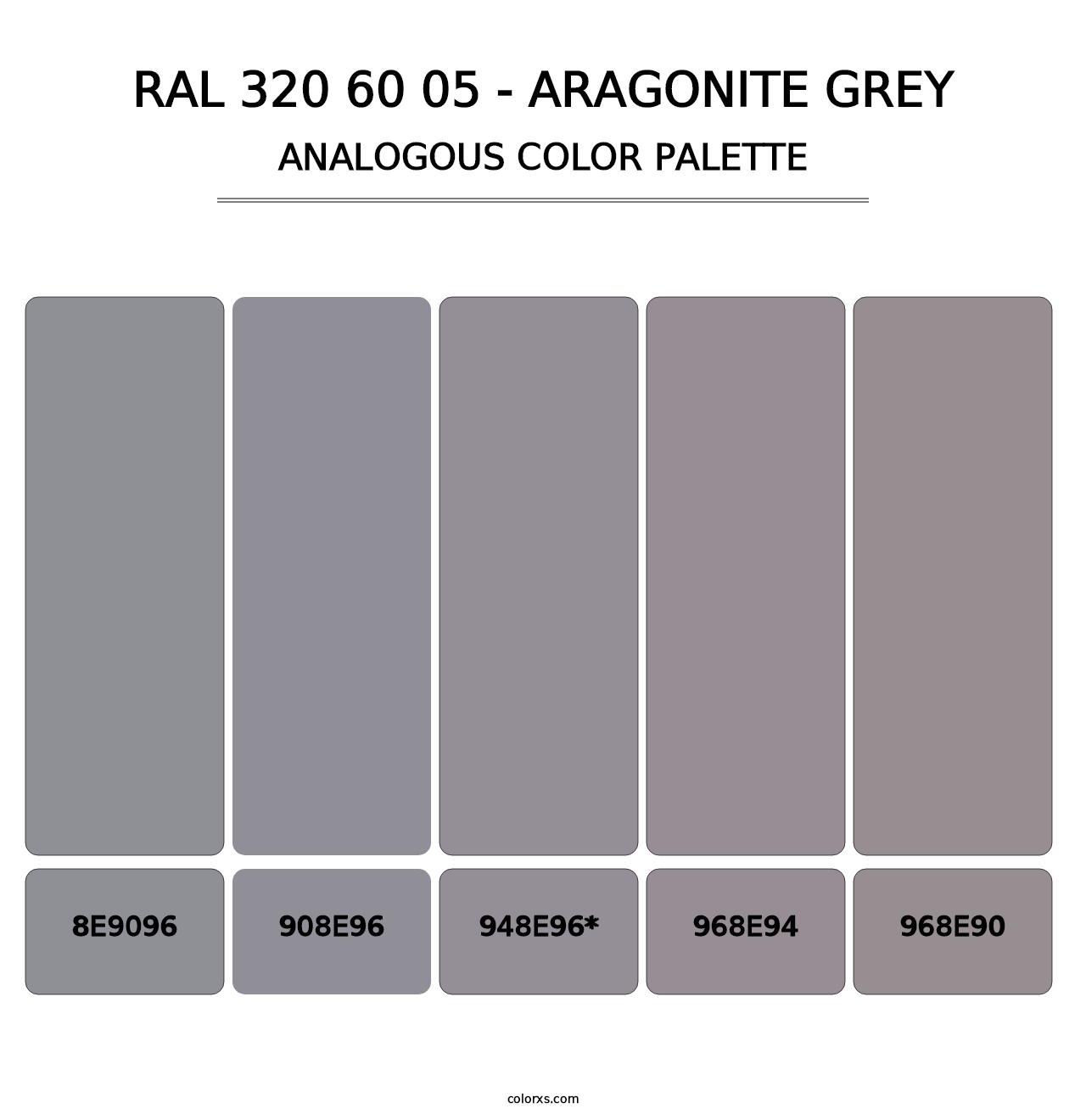 RAL 320 60 05 - Aragonite Grey - Analogous Color Palette