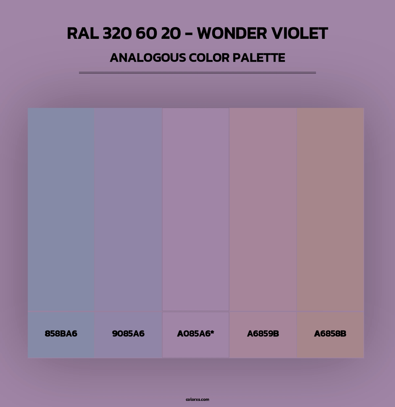 RAL 320 60 20 - Wonder Violet - Analogous Color Palette
