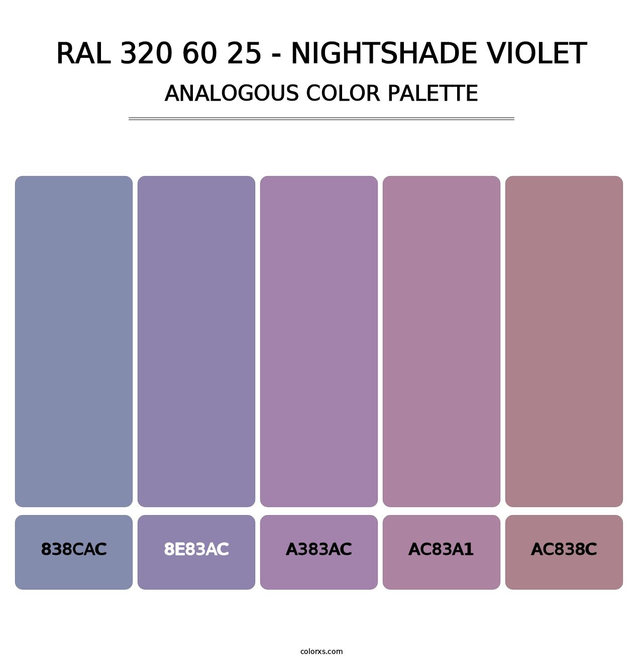 RAL 320 60 25 - Nightshade Violet - Analogous Color Palette