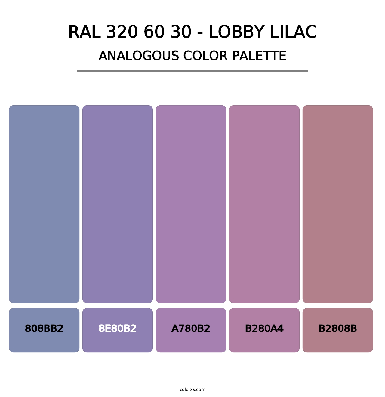 RAL 320 60 30 - Lobby Lilac - Analogous Color Palette