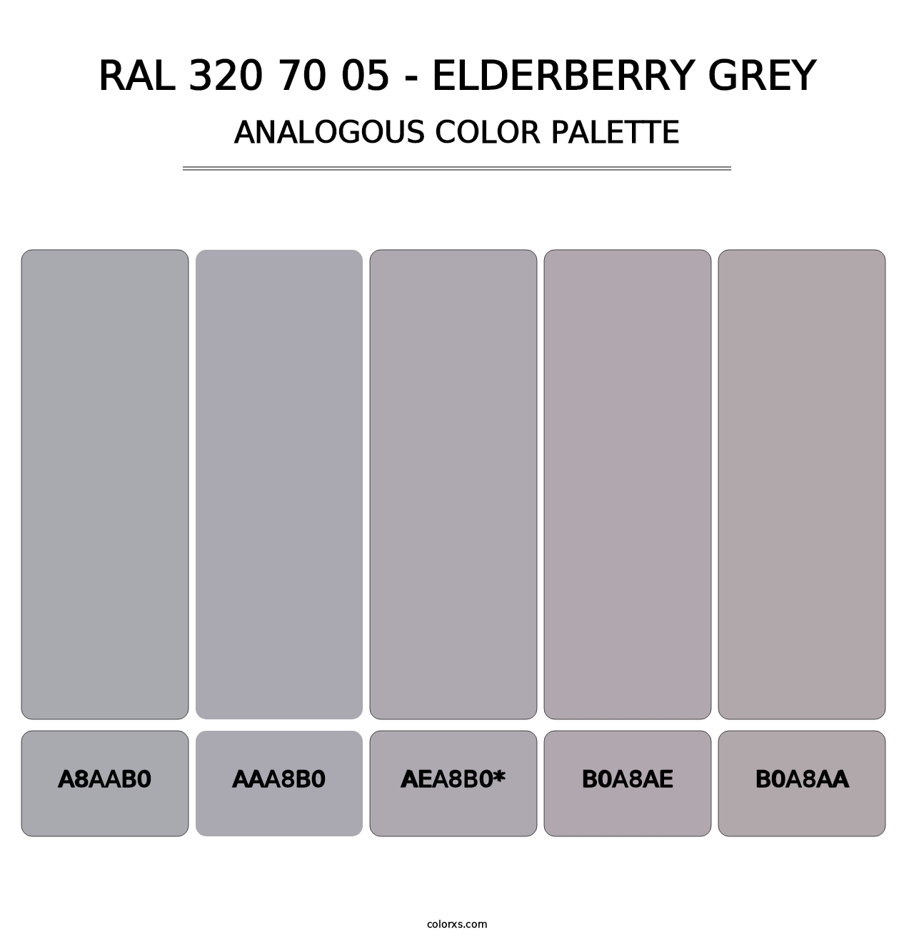 RAL 320 70 05 - Elderberry Grey - Analogous Color Palette