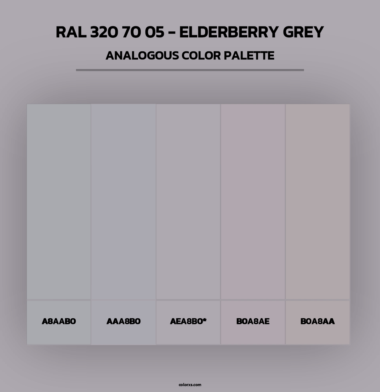 RAL 320 70 05 - Elderberry Grey - Analogous Color Palette