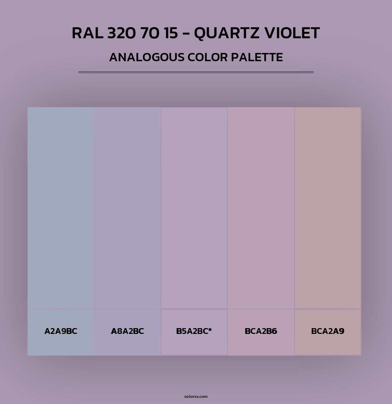 RAL 320 70 15 - Quartz Violet - Analogous Color Palette