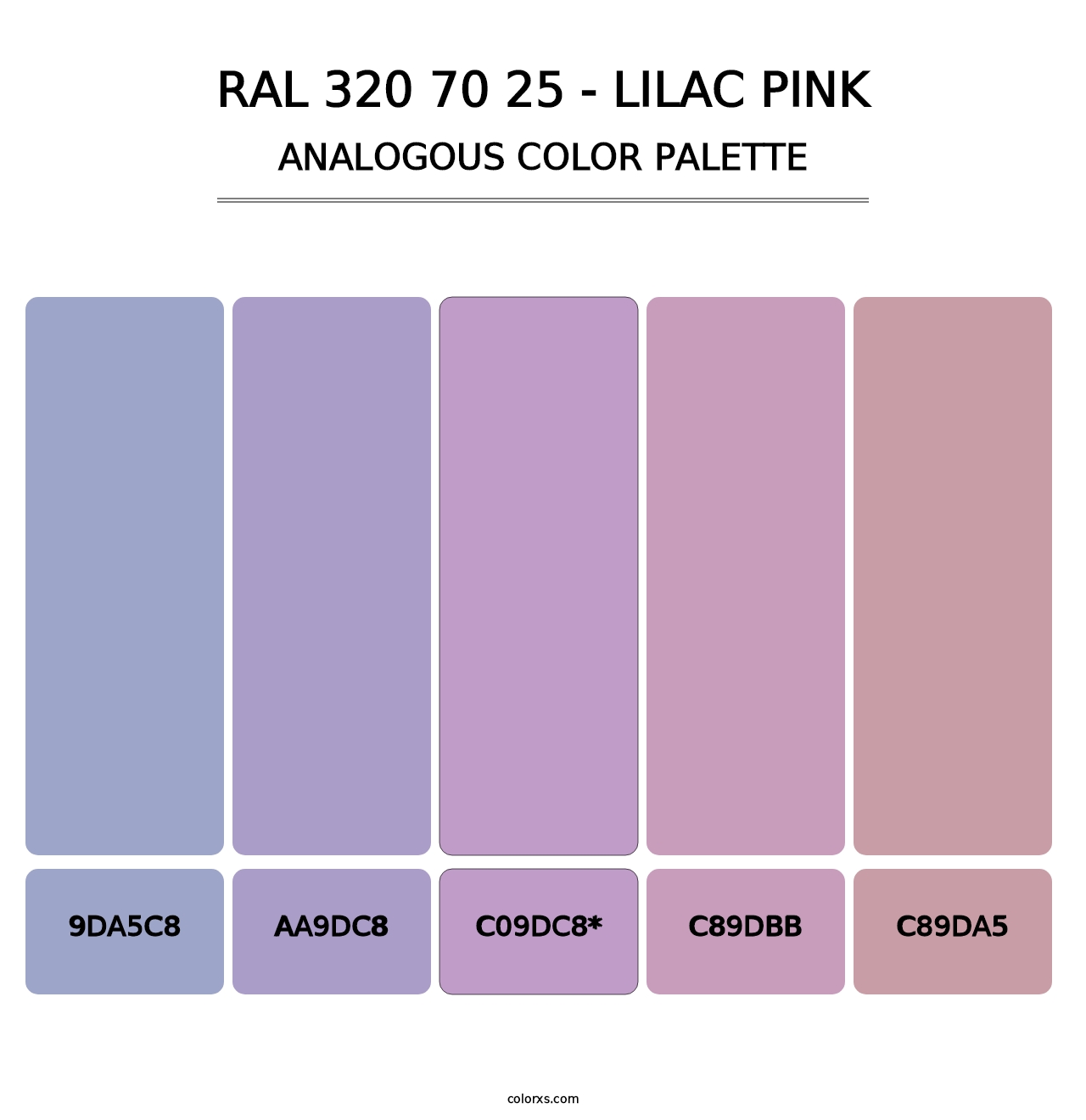 RAL 320 70 25 - Lilac Pink - Analogous Color Palette