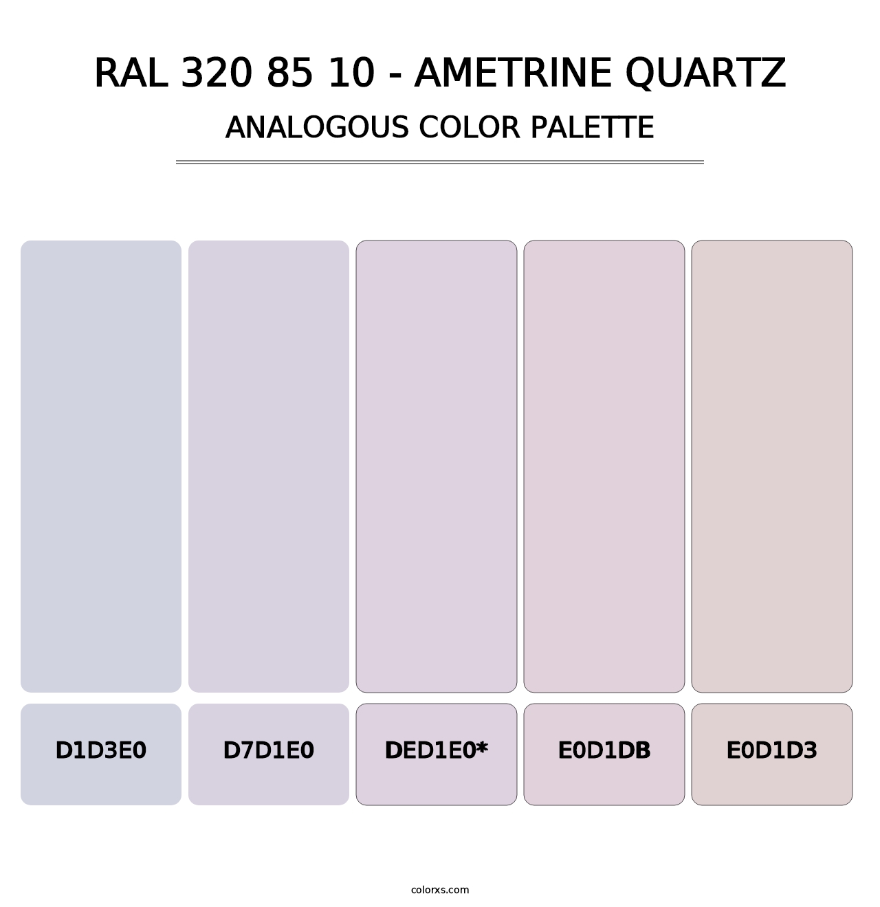 RAL 320 85 10 - Ametrine Quartz - Analogous Color Palette