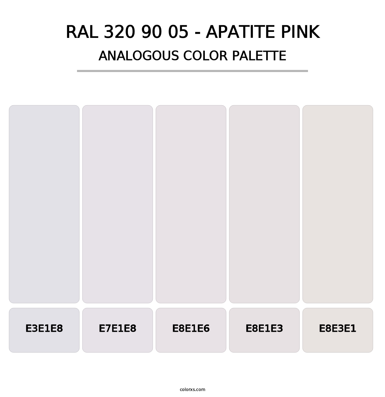 RAL 320 90 05 - Apatite Pink - Analogous Color Palette