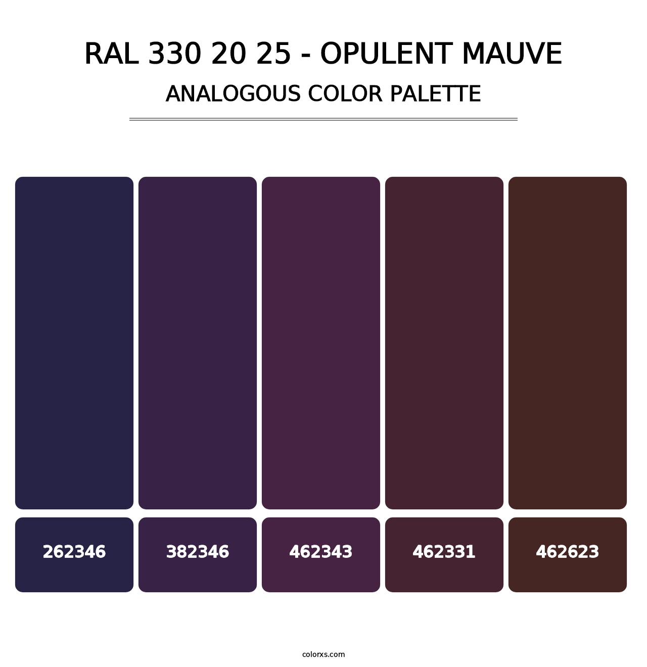 RAL 330 20 25 - Opulent Mauve - Analogous Color Palette