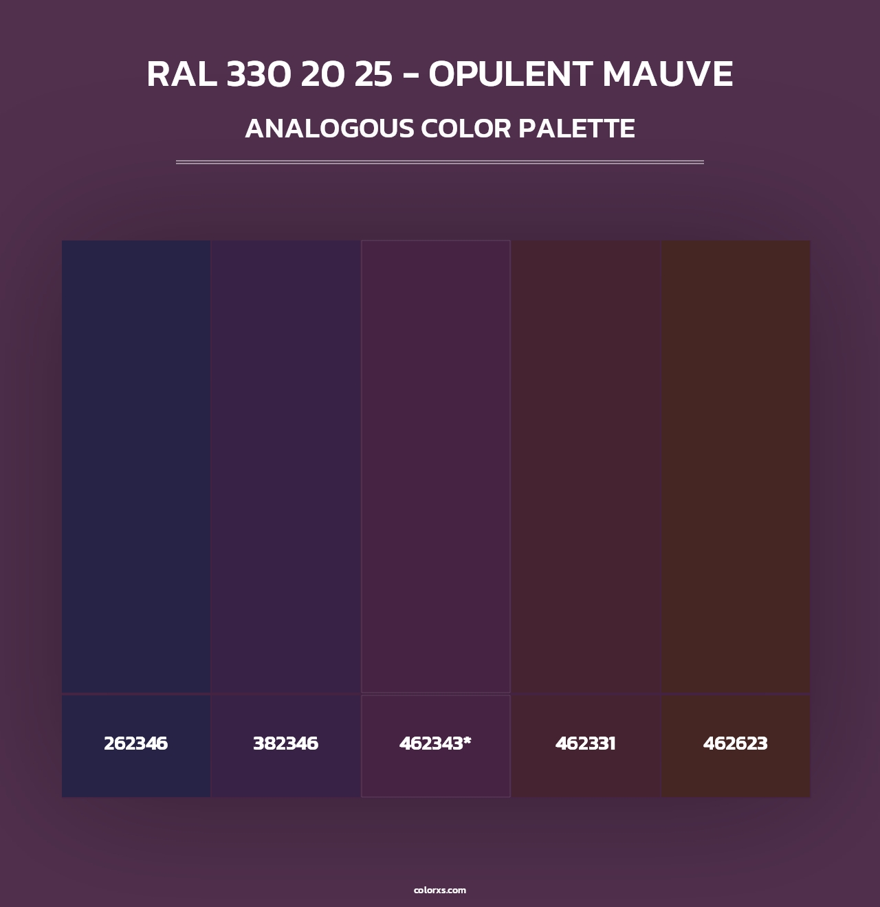 RAL 330 20 25 - Opulent Mauve - Analogous Color Palette