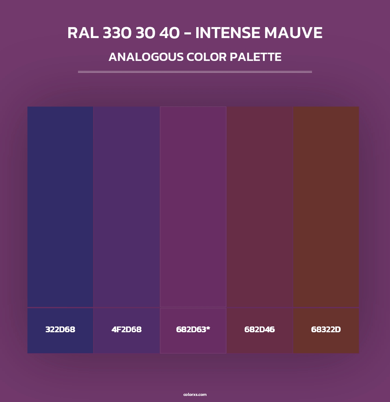RAL 330 30 40 - Intense Mauve - Analogous Color Palette